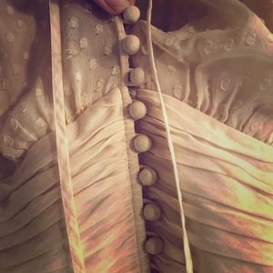 Feminine blush BCBG dress